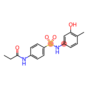 N-(4-(N-(3-hydroxy-4-methylphenyl)sulfamoyl)phenyl)propionamideN-(4-(N-(3-hydroxy-4-methylphenyl)aminosufonyl-)phenyl)propionamide