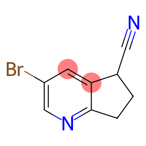 5H-Cyclopenta[b]pyridine-5-carbonitrile, 3-bromo-6,7-dihydro-