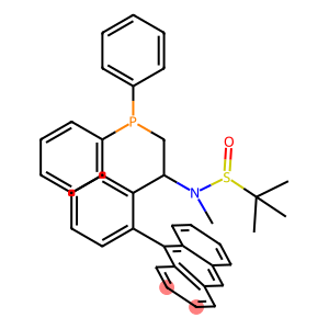 (R)-N-((S)-1-(2-(Anthracen-9-yl)phenyl)-2-(diphenylphosphanyl)ethyl)-N,2-dimethylpropane-2-sulfinamide