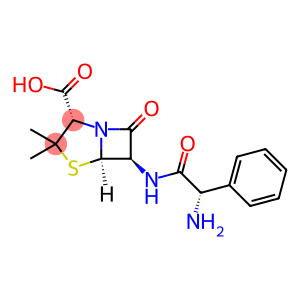 4-Thia-1-azabicyclo[3.2.0]heptane-2-carboxylic acid, 6-[[(2S)-aminophenylacetyl]amino]-3,3-dimethyl-7-oxo-, (2S,5R,6R)-