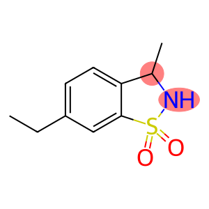 1,2-Benzisothiazole, 6-ethyl-2,3-dihydro-3-methyl-, 1,1-dioxide (9CI)