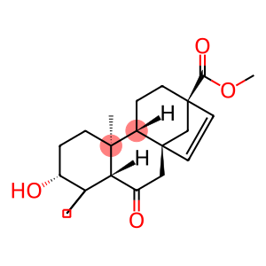 17-Nor-8β,13β-kaur-15-ene-13-carboxylic acid, 3α-hydroxy-6-oxo-, methyl ester, (+)- (8CI)