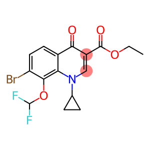 7-bromo-1-cyclopropyl-8-(difluoromethoxy)-2-ethyl-4-oxo-3-quinolinecarboxylate