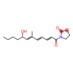 2-Pyrrolidinone, 1-(8-hydroxy-6-methyl-2,4,6-dodecatrienoyl)-, (E,E,E)-(R)- (8CI)