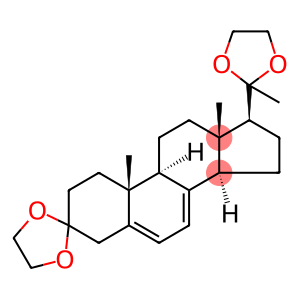 Pregna-5,7-diene-3,20-dione,cyclic bis(1,2-ethanediyl acetal) (9CI)