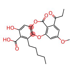 11H-Dibenzo[b,e][1,4]dioxepin-7-carboxylic acid, 8-hydroxy-3-methoxy-11-oxo-1-(1-oxopropyl)-6-pentyl-