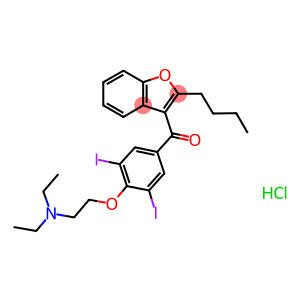 (2-BUTYL-3-BENZOFURANYL)-[4-[2-(DIETHYLAMINO)ETHOXY]-3,5-DIIODO-PHENYL]-METHANONE HYDROCHLORIDE