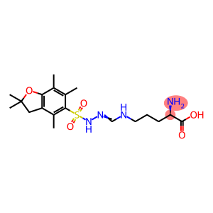 2-amino-5-[[(2,2,4,6,7-pentamethyl-3H-benzofuran-5-yl)sulfonylhydrazo]methylideneamino]pentanoic acid