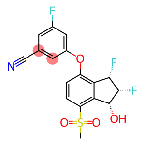Benzonitrile, 3-[[(1R,2R,3S)-2,3-difluoro-2,3-dihydro-1-hydroxy-7-(methylsulfonyl)-1H-inden-4-yl]oxy]-5-fluoro-, rel-