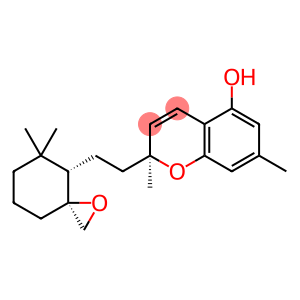 2H-1-Benzopyran-5-ol, 2-[2-[(3S,4S)-5,5-dimethyl-1-oxaspiro[2.5]oct-4-yl]ethyl]-2,7-dimethyl-, (2S)-