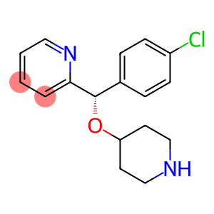 2-[(S)-(4-chlorophenyl)(piperidin-4-yloxy)methyl]pyridine