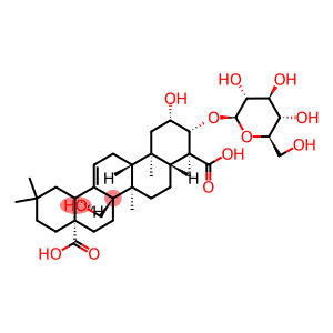 (4S)-3β-(β-D-Glucopyranosyloxy)-2β,27-dihydroxyolean-12-ene-23,28-dioic acid