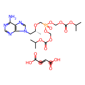 9-((R)-2-((Bis(((isopropoxycarbonyl)oxy)methoxy)phosphinyl)methoxy)propyl)adenine fumarate