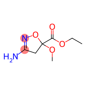 5-Isoxazolecarboxylic acid, 3-amino-4,5-dihydro-5-methoxy-, ethyl ester