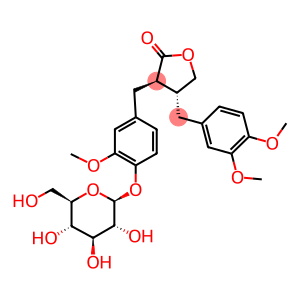 4-{[(3R,4R)-4-(3,4-Dimethoxybenzyl)-2-oxotetrahydrofuran-3-yl]methyl}-2-methoxyphenyl beta-D-glucopyranoside
