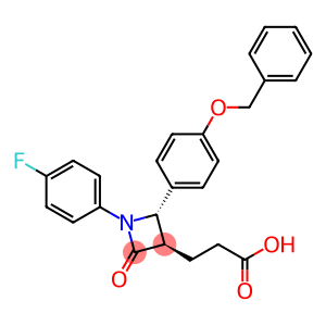 3-[(3R,4S)-1-(4-fluorophenyl)-2-oxo-4-(4-phenylmethoxyphenyl)azetidin-3-yl]propanoic acid