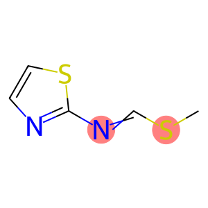 Methanimidothioic  acid,  N-2-thiazolyl-,  methyl  ester
