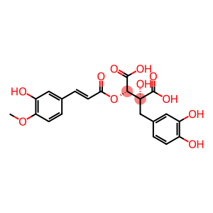 Butanedioic acid, 2-9(3,4-dihydroxyphenyl)methyl)-2-hydroxy-3-(((2E)-3-(3-hydroxy-4-methoxyphenyl)-1-oxo-2-propenyl)oxy)-, (2R,3S)-