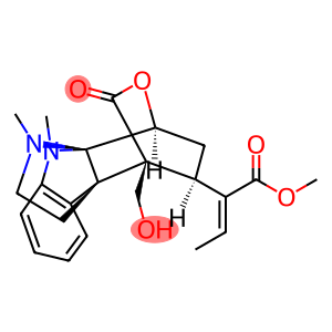 (1S,3S)-1,2,3,4,4a,9a-Hexahydro-4α-hydroxymethyl-9,10-dimethyl-1,4-(epoxymethano)-9aβ,4aβ-(iminoethano)-13-oxo-9H-carbazole 3-[(E)-α-ethylideneacetic acid]methyl ester