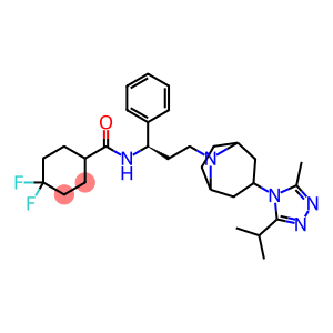 4,4-Difluoro-N-[(1R)-3-[(3-endo)-3-[3-methyl-5-(1-methylethyl)-4H-1,2,4-triazol-4-yl]-8-azabicyclo[3.2.1]oct-8-yl]-1-phenylpropyl]cyclohexanecarboxamide