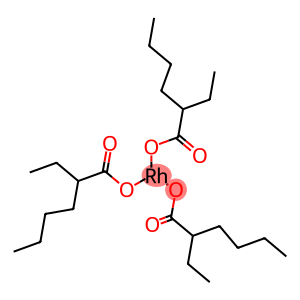 Hexanoic acid, 2-ethyl-, rhodium(3++) salt