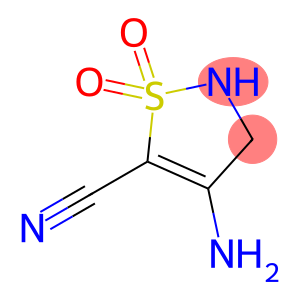 5-Isothiazolecarbonitrile,  4-amino-2,3-dihydro-,  1,1-dioxide
