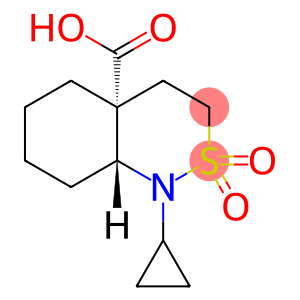(4aR,8aR)-1-cyclopropyl-2,2-dioxo-4,5,6,7,8,8a-hexahydro-3H-benzo[c]thiazine-4a-carboxylic acid