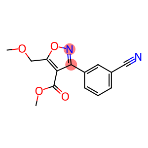 4-Isoxazolecarboxylicacid,3-(3-cyanophenyl)-5-(methoxymethyl)-,methylester(9CI)