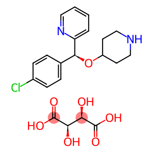 2-[(S)-(4-氯苯基)(4-哌啶基氧基)甲基]吡啶 (2R,3R)-2,3-二羟基丁二酸盐