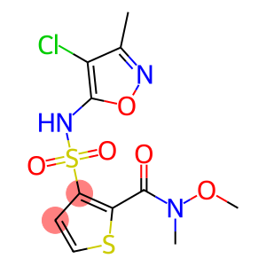 N-Methoxy-N-methyl-3-(4-chloro-3-methyl-5-isoxazolylsulfamoyl)-2-thiophenecarboxamide