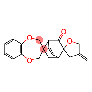 4''-Methylene-7',8'-didehydro-4'',5''-dihydrodispiro[2H-1,5-benzodioxepin-3(4H),2'-bicyclo[2.2.2]octane-5',2''(3''H)-furan]-6'-one