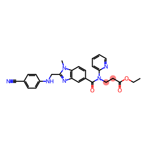 3-[[[2-[[(4-Cyanophenyl)amino]methyl]-1-methyl-1H-benzimidazol-5-yl]carbonyl]pyridin-2-ylamino]propionicacidethylester