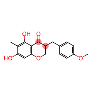 4H-1-Benzopyran-4-one, 2,3-dihydro-5,7-dihydroxy-3-[(4-methoxyphenyl)methyl]-6-methyl-
