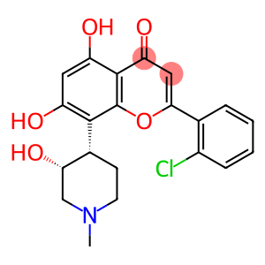 4H-1-Benzopyran-4-one, 2-(2-chlorophenyl)-5,7-dihydroxy-8-[(3R,4S)-3-hydroxy-1-methyl-4-piperidinyl]-