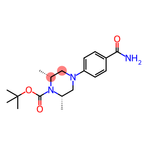 1-Piperazinecarboxylic acid, 4-[4-(aminocarbonyl)phenyl]-2,6-dimethyl-, 1,1-dimethylethyl ester, (2R,6S)-rel-