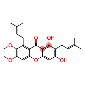 9H-Xanthen-9-one, 1,3-dihydroxy-6,7-dimethoxy-2,8-bis(3-methyl-2-buten-1-yl)-