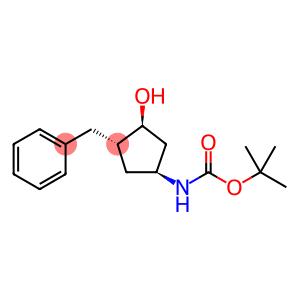 tert-butyl N-[(1S,3S,4S)-3-benzyl-4-hydroxy-cyclopentyl]carbamate