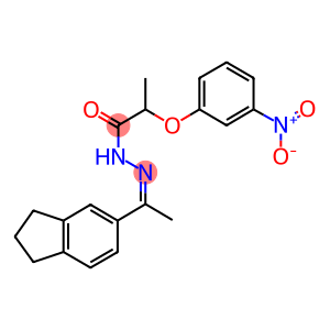 N'-[1-(2,3-dihydro-1H-inden-5-yl)ethylidene]-2-{3-nitrophenoxy}propanohydrazide