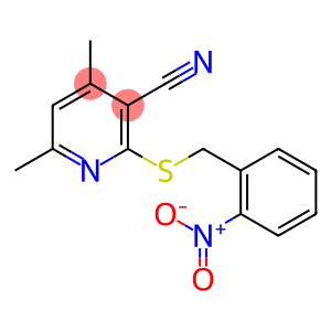 2-({2-nitrobenzyl}sulfanyl)-4,6-dimethylnicotinonitrile