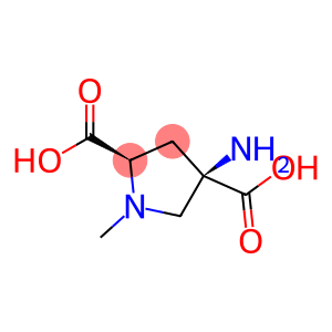 2,4-Pyrrolidinedicarboxylicacid,4-amino-1-methyl-,(2R,4R)-(9CI)