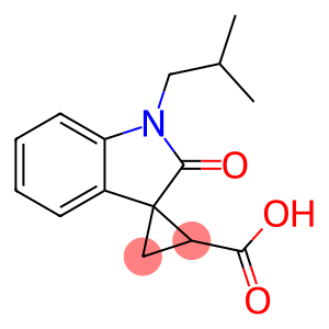 Spiro[cyclopropane-1,3'-[3H]indole]-2-carboxylic acid, 1',2'-dihydro-1'-(2-methylpropyl)-2'-oxo-
