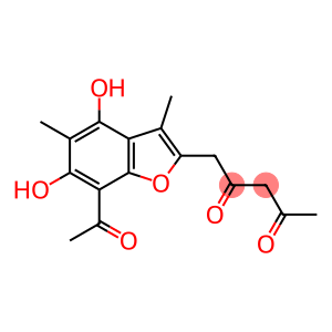 1-(7-Acetyl-4,6-dihydroxy-3,5-dimethyl-2-benzofuranyl)-2,4-pentanedione