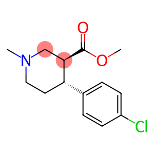 3-Piperidinecarboxylic acid, 4-(4-chlorophenyl)-1-methyl-, methyl ester, (3S,4R)-