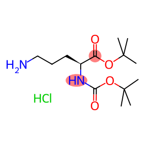 L-Ornithine,N2-[(1,1-dimethylethoxy)carbonyl]-, 1,1-dimethylethyl ester, monohydrochloride(9CI)