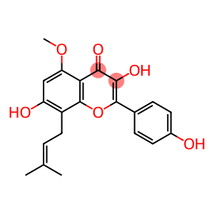 4H-1-Benzopyran-4-one, 3,7-dihydroxy-2-(4-hydroxyphenyl)-5-methoxy-8-(3-methyl-2-buten-1-yl)-