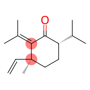 (3S,6S)-3-Vinyl-3-methyl-6-isopropyl-2-(1-methylethylidene)cyclohexanone
