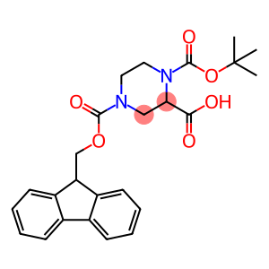 1-(tert-Butoxycarbonyl)-4-[(9H-fluoren-9-ylmethoxy)carbonyl]-2-piperazinecarboxylic acid