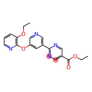 5-Pyrimidinecarboxylic acid, 2-[5-[(3-ethoxy-2-pyridinyl)oxy]-3-pyridinyl]-, ethyl ester