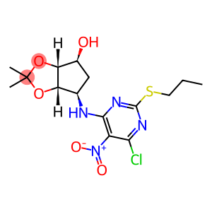 4H-Cyclopenta-1,3-dioxol-4-ol, 6-[[6-chloro-5-nitro-2-(propylthio)-4-pyriMidinyl]aMino]tetrahydro-2,2-di Methyl-, (3aR,4S,6R,6aS)-