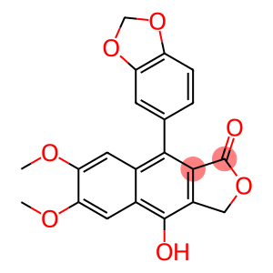 9-(苯并[D][1,3]二氧戊环-5-基)-4-羟基-6,7-二甲氧基萘并[2,3-C]呋喃-1(3H)-酮